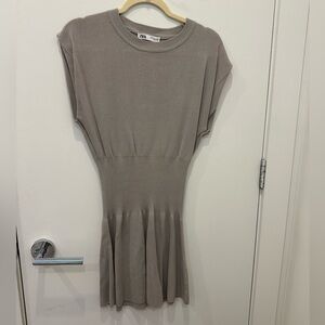 Zara Taupe Knit Dress